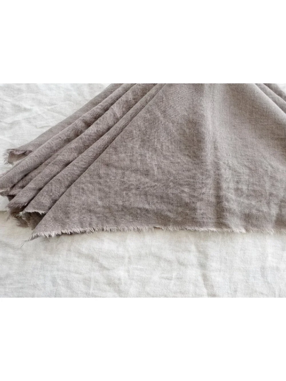 Minimalist Linen Napkins Set of 4 – Reclaimed Fabric, Frayed Edge, Soft Washed,